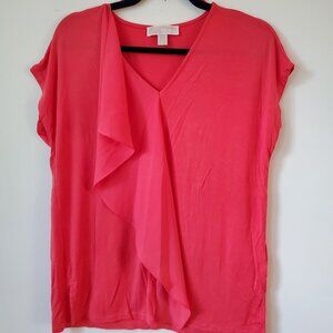 Michael Kors - Coral V Neck top - Size S